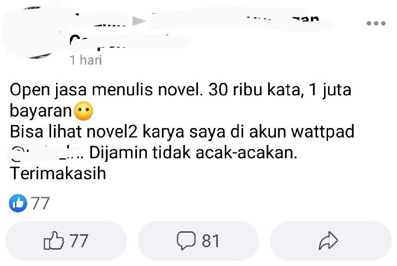 penat jadi penulis