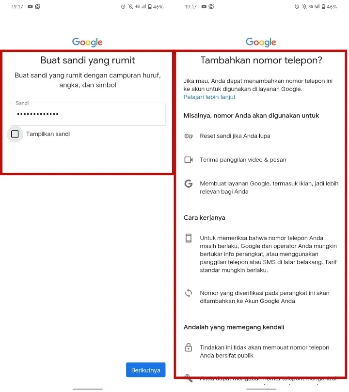 cara membuat email tanpa nomor hp