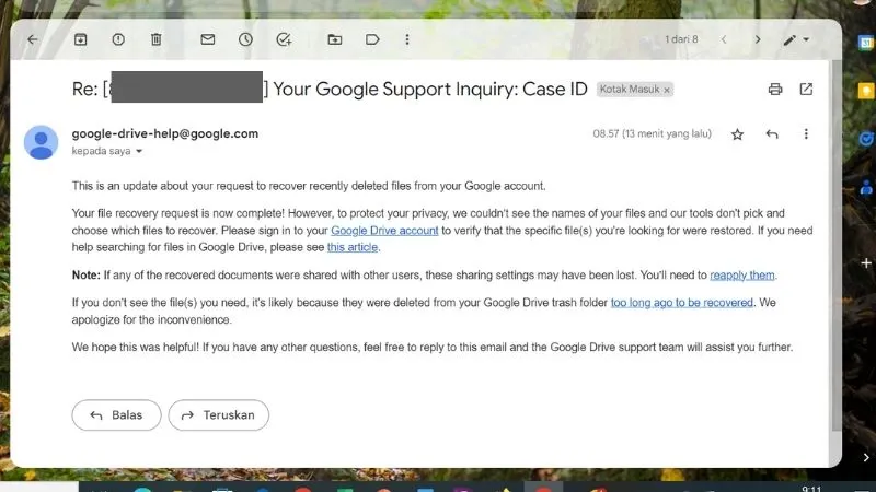 cara mengembalikan spreadsheet yang terhapus permanen