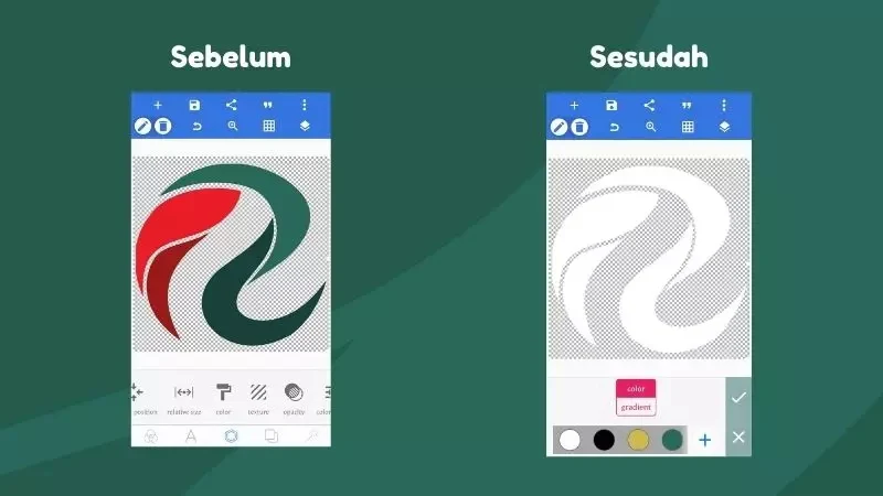 cara mengubah warna logo